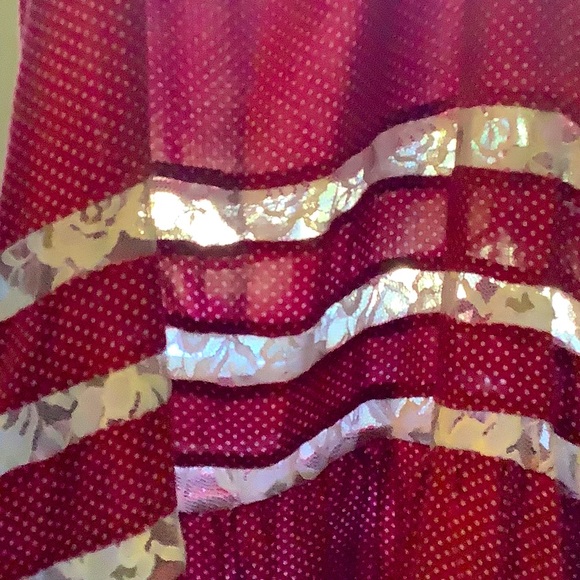 Assorted Brand Red Polka Dot Tank Lace Detail Sz S - Picture 5 of 5